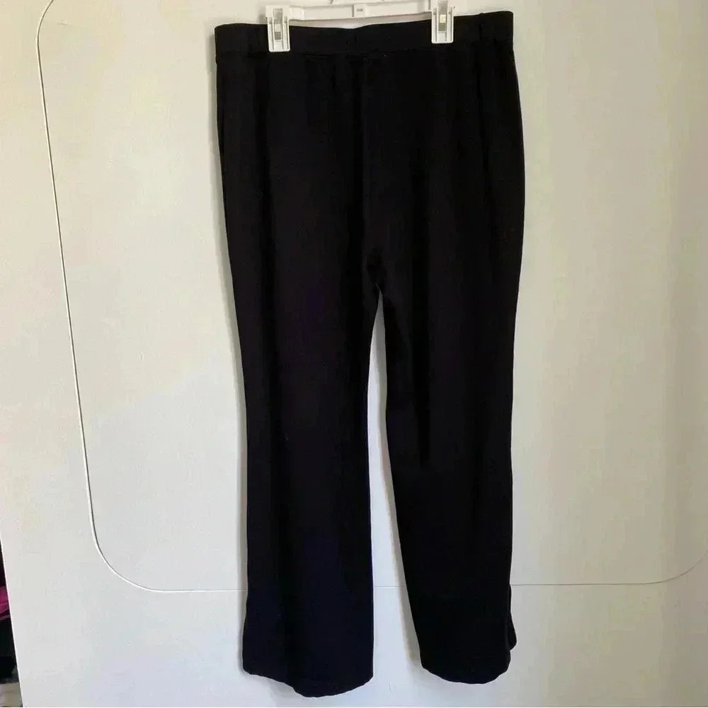 NEW Elie Tahari stretch dress straight leg pants with slits L - Picture 4 of 6
